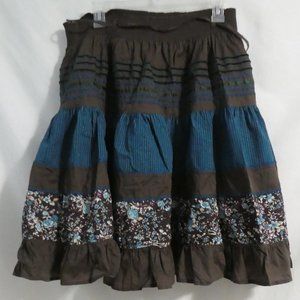 E & YOU size 4, lined floral skirt